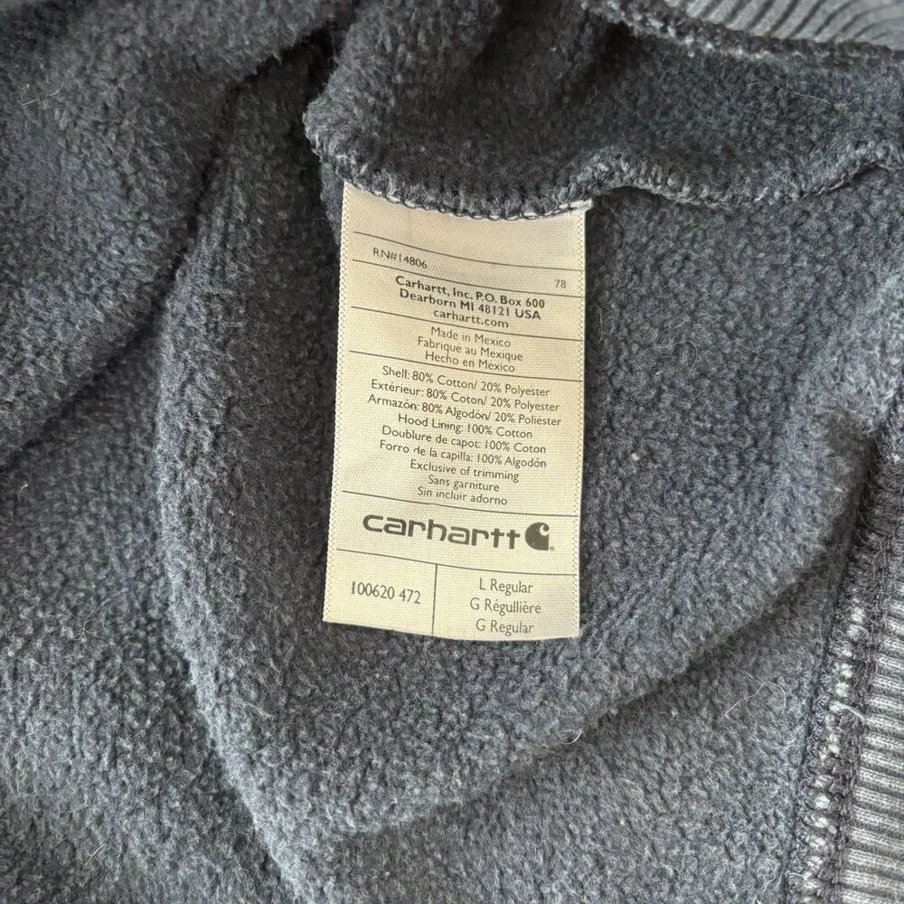 Carhartt Original Fit Navy Crewneck Pullover Sweatshirt Size L Gorpcore Workwear - Picture 7 of 11